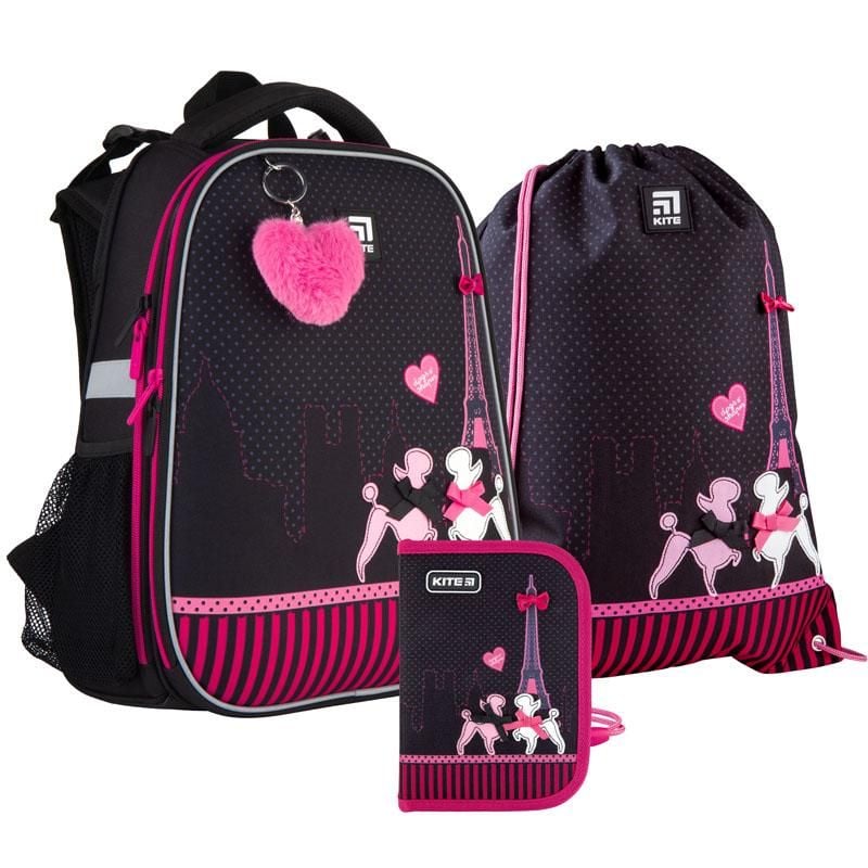 Рюкзак 16 л + пенал + сумка для взуття Weekend in Paris SET-K21-531M-3 Kite