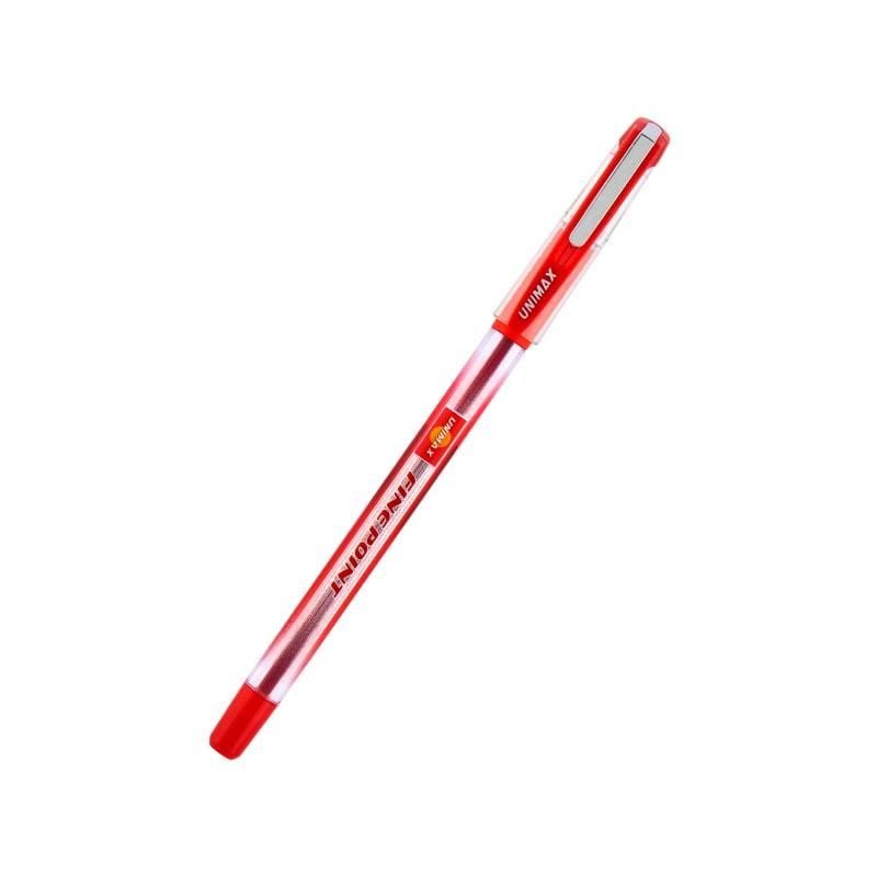 Ручка кулькова Fine point червона 0,7 мм (12 шт/уп) UX-110-06 UNIMAX