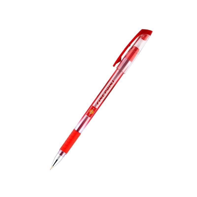 Ручка кулькова Fine point червона 0,7 мм (12 шт/уп) UX-110-06 UNIMAX