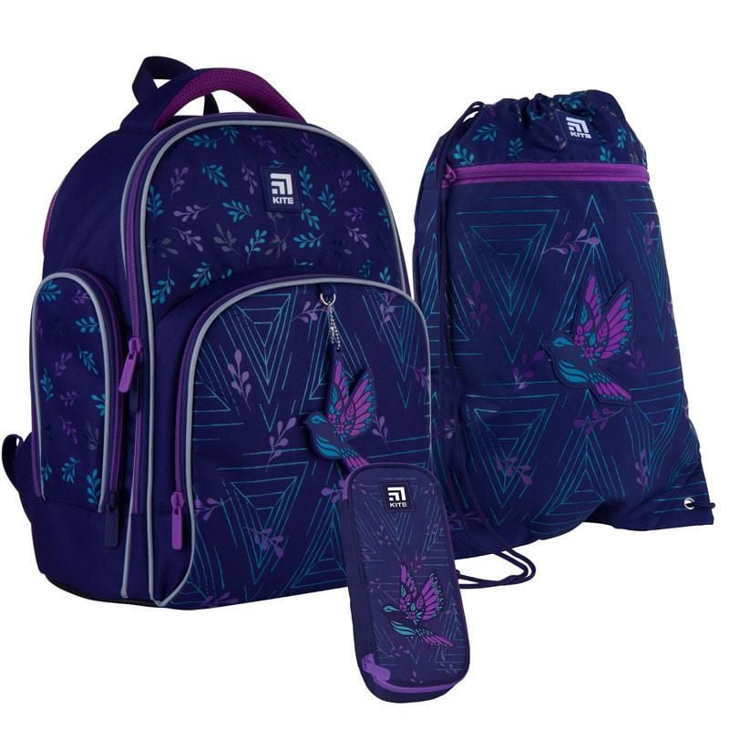 Рюкзак набір +пенал + сумка для взуття Beautiful bird SET-K21-706S-2 Kite