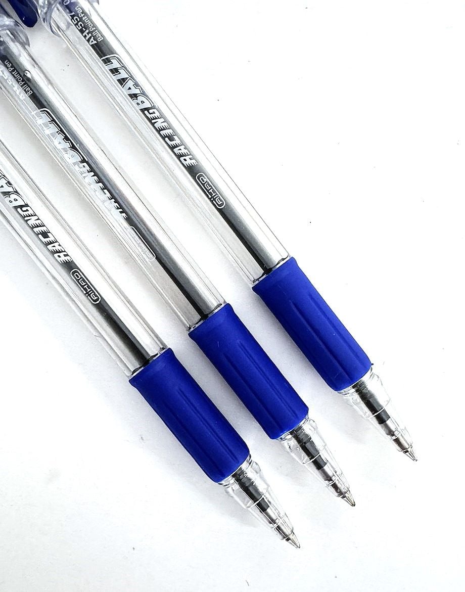 Ручка кулькова кулькова прозорий пластмасовий корпус 0,7 мм (12 шт/уп) AH-557 AIHAO