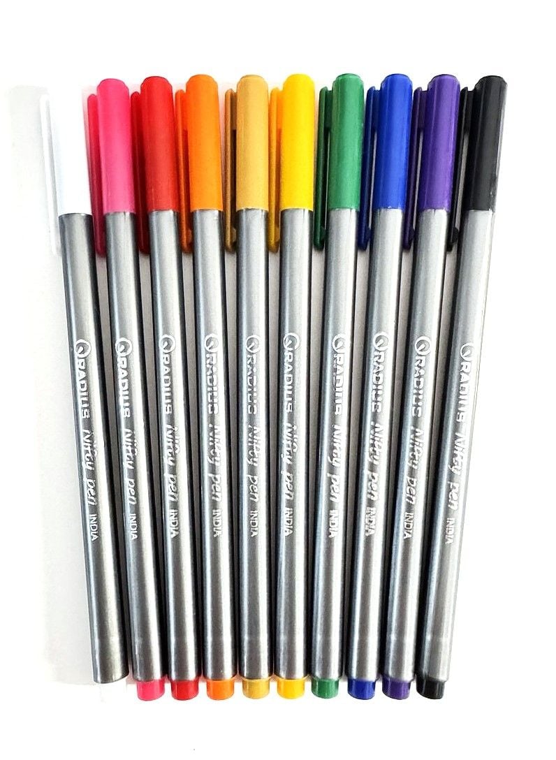 Ручка кулькова синя Nifty 0,7мм мікс кольорів (50 шт/уп) RADIUS