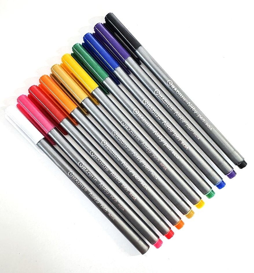 Ручка кулькова синя Nifty 0,7мм мікс кольорів (50 шт/уп) RADIUS