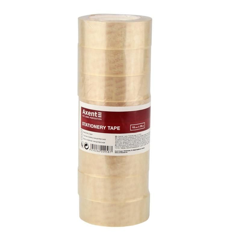 Стрічка клейка канцелярська 18*30 (8 шт/туба) 3015 Axent