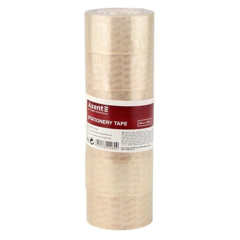 Стрічка клейка канцелярська 24*20 (6 шт/туба) 3016 Axent