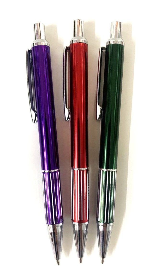 Ручка кулькова металева автоматична синя (12 шт/уп) 1037В BM