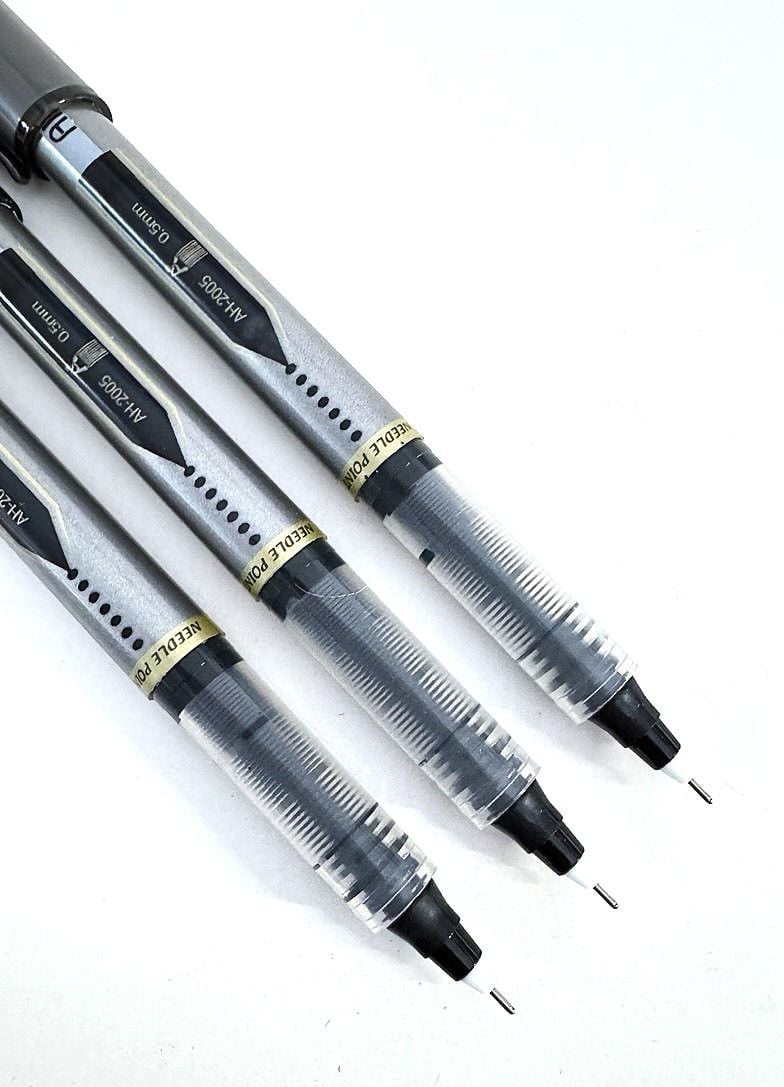 Ручка ролер синя, чорна (12 шт) AH-2005 AIHAO