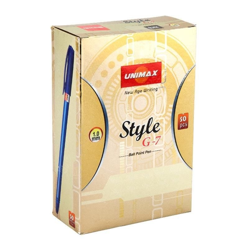 Ручка кулькова G7-2 чорна 1,0 мм (50 шт/уп) UX-102-01 UNIMAX