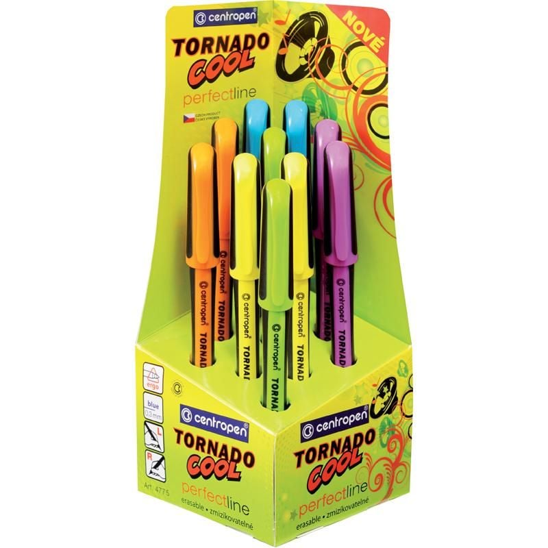 Ручка ролер 0,3 мм синя TORNADO COOL 4775 Centropen