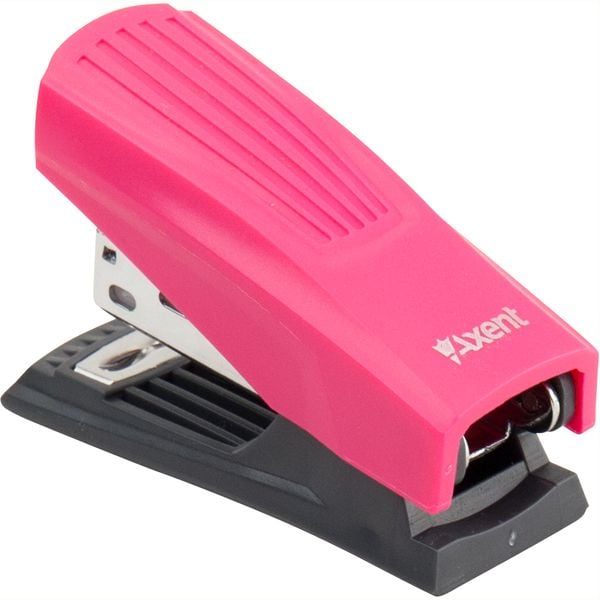 Степлер № 24 на 12арк зшиву Shell міні рожевий 4831-10 Axent