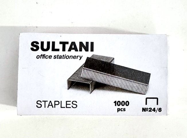 Скоби 24/6 1000шт (10 пач/блок) ST-446 SULTANI