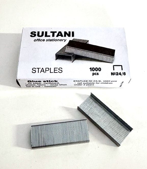 Скоби 24/6 1000шт (10 пач/блок) ST-446 SULTANI