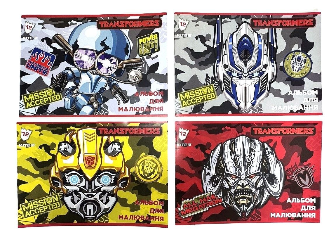Альбом для малювання 12 арк Transformers TF18-241 Kite