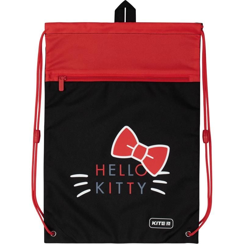 Сумка з кишенею Hello Kitty-2 чорна з червоним HK20-601M-2 Kite