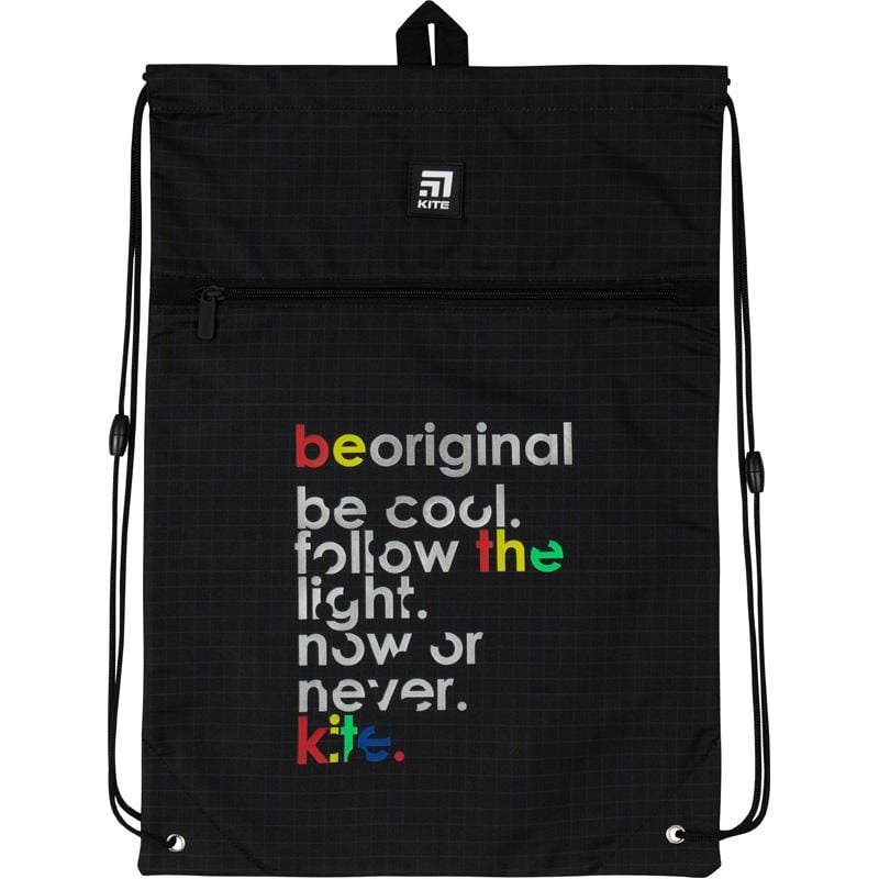 Сумка з кишенею чорна K20-601L-1 Kite