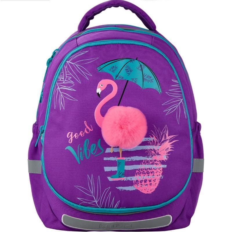 Рюкзак Education полукаркасний 18 л змінна передня панель фіолетовий Beautiful tropics K20-700M(2p)-1 Kite