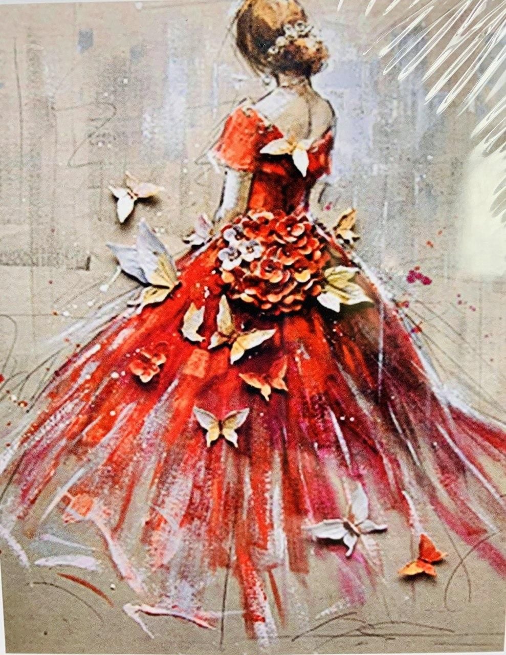 Картина за номерами 24 кольори Червона сукня ST-8028-9 SULTANI