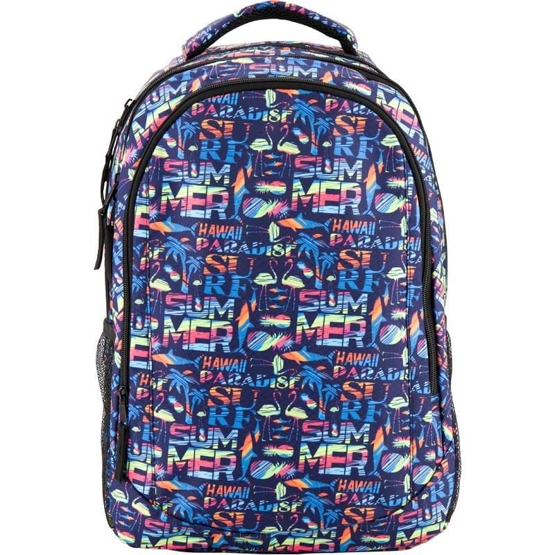 Рюкзак бескаркасный 22L синий с надписями GO18-133M Go-Pack