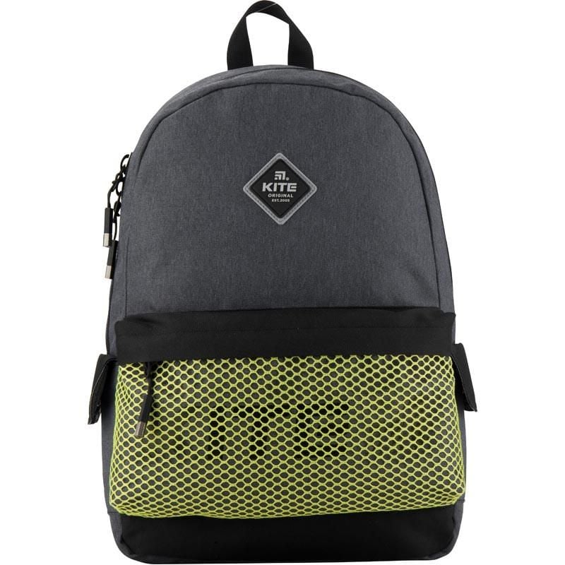 Рюкзак для міста 19 л сірий з жовтим карманом K19-994L-1 Kite