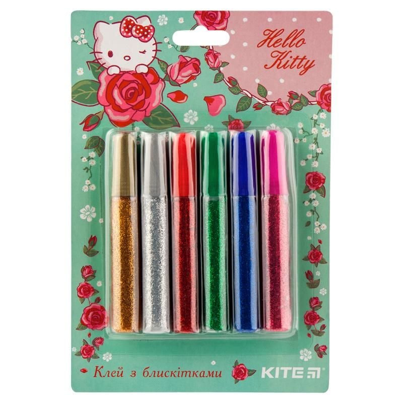 Клей з блискітками 6 кол Hello Kitty HK19-107 Kite