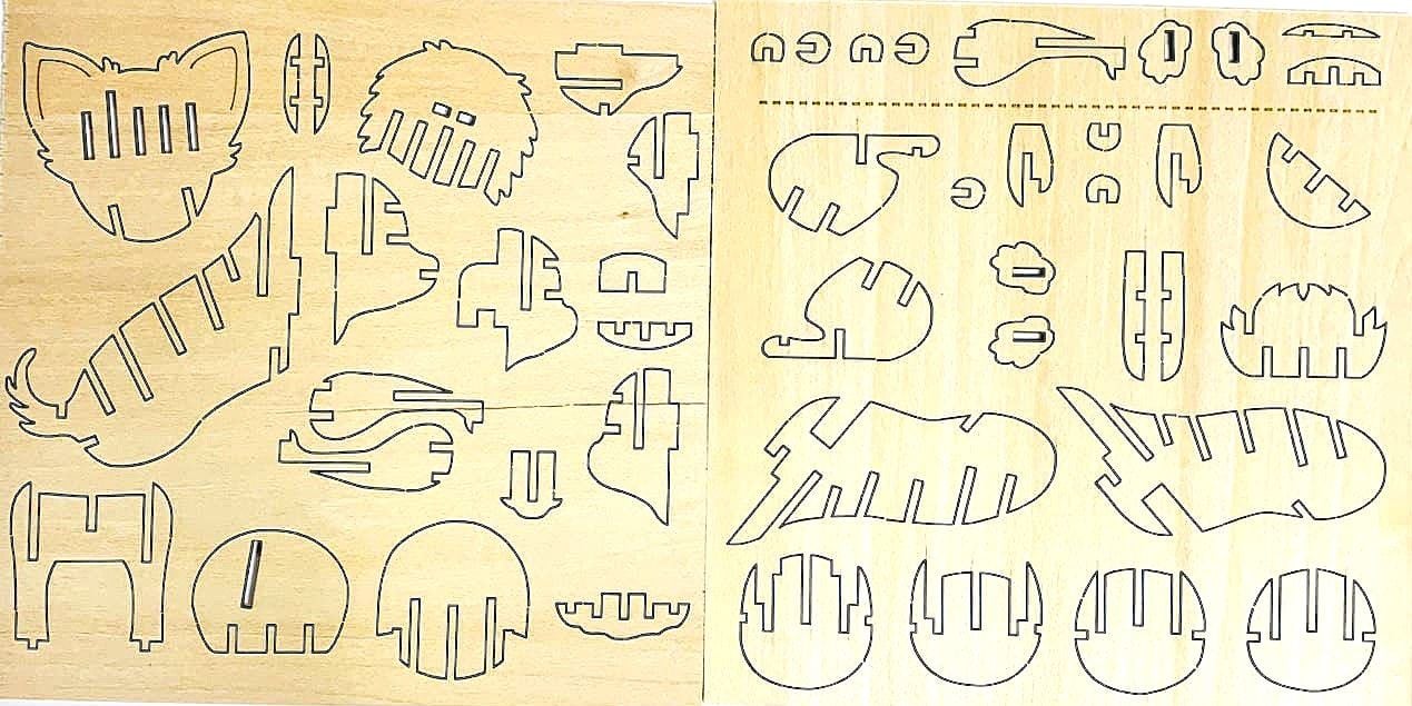Іграшка конструктор дерев'яний Тварини 3DWA22414-3 AIHAO