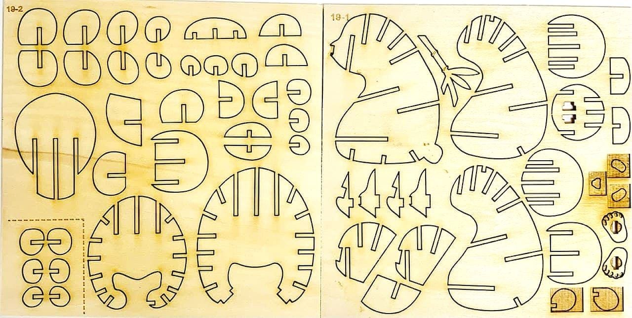 Іграшка конструктор дерев'яний Тварини 3DWA22414-3 AIHAO