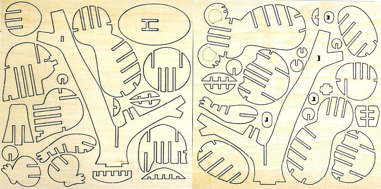 Іграшка конструктор дерев'яний Тварини 3DWA22414-3 AIHAO