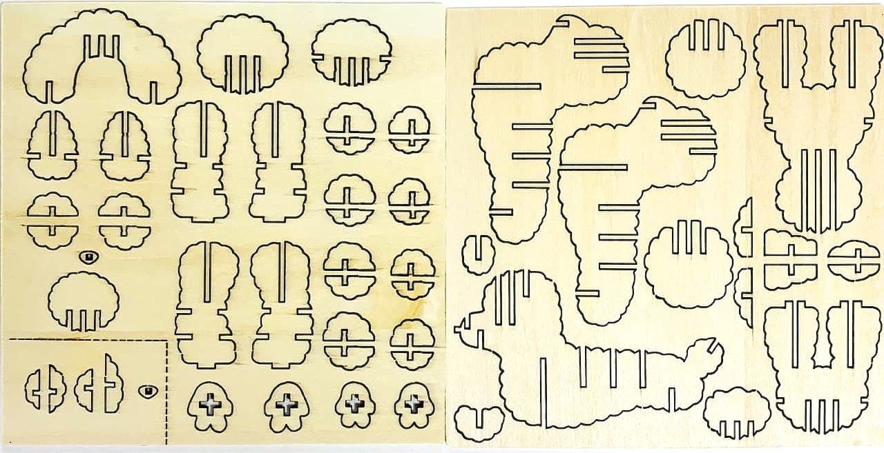 Іграшка конструктор дерев'яний Тварини 3DWA22414-3 AIHAO