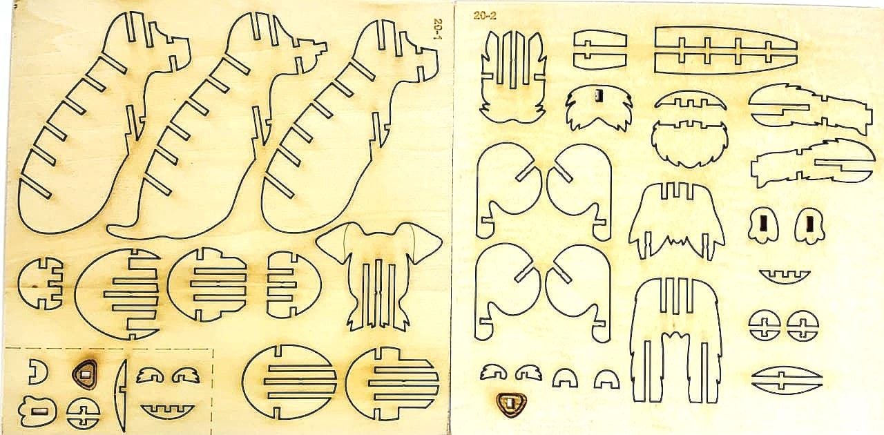 Іграшка конструктор дерев'яний Тварини 3DWA22414-3 AIHAO