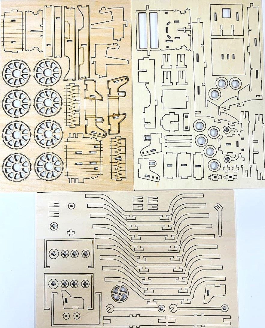 Іграшка конструктор дерев'яний техніка 3DWA22414-4 AIHAO