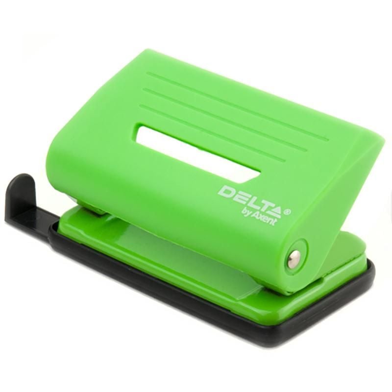 Діркопробивач пластиковий 16 арк пробивання салатовий D3616-09 Delta by Axent