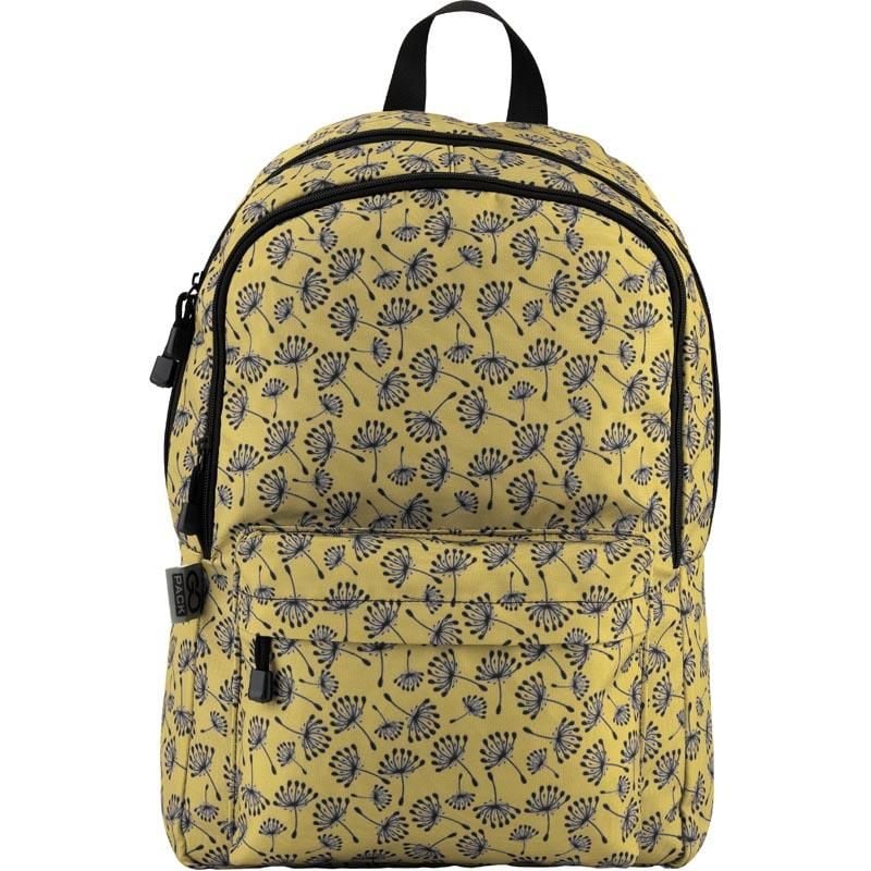 Рюкзак школьный 16л жёлтый с одуванчиками GO18-117M-2 Go-Pack