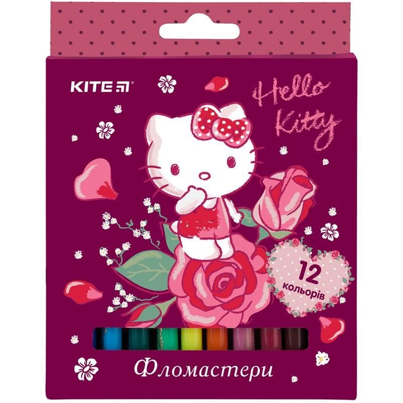 Фломастери 12 кольорів Hello Kitty HK19-047 Kite