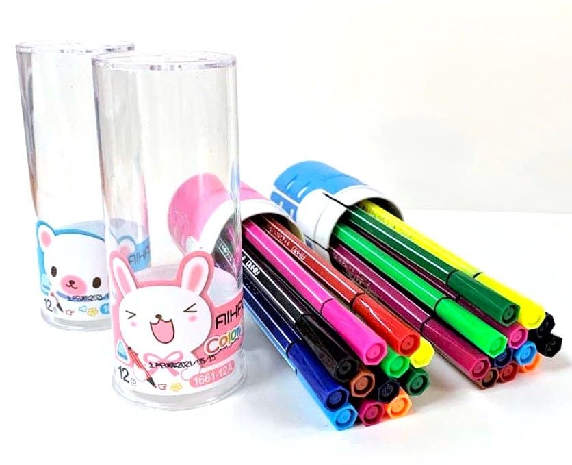 Фломастери 12кол в тубусі (144) AH1661-12 AIHAO