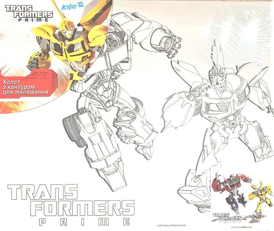 Холст з контуром 25*30 см Transformers (24 шт/уп) TF14-218K Kite