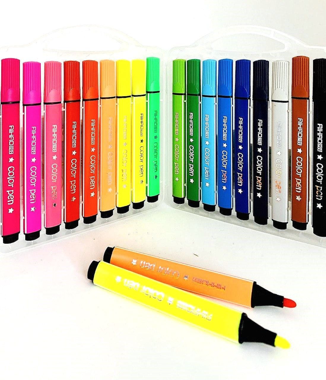 Фломастери 18кол трикутні в пластиковому боксі (80) 1996-18 AIHAO