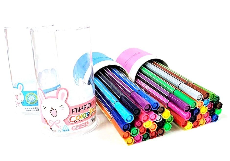 Фломастери 24кол в тубусі (80) 1661-24 AIHAO