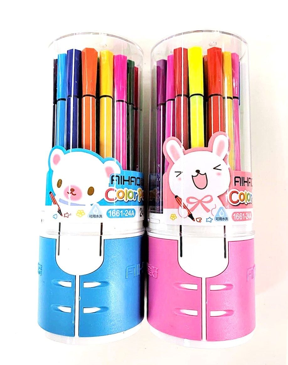 Фломастери 24кол в тубусі (80) 1661-24 AIHAO