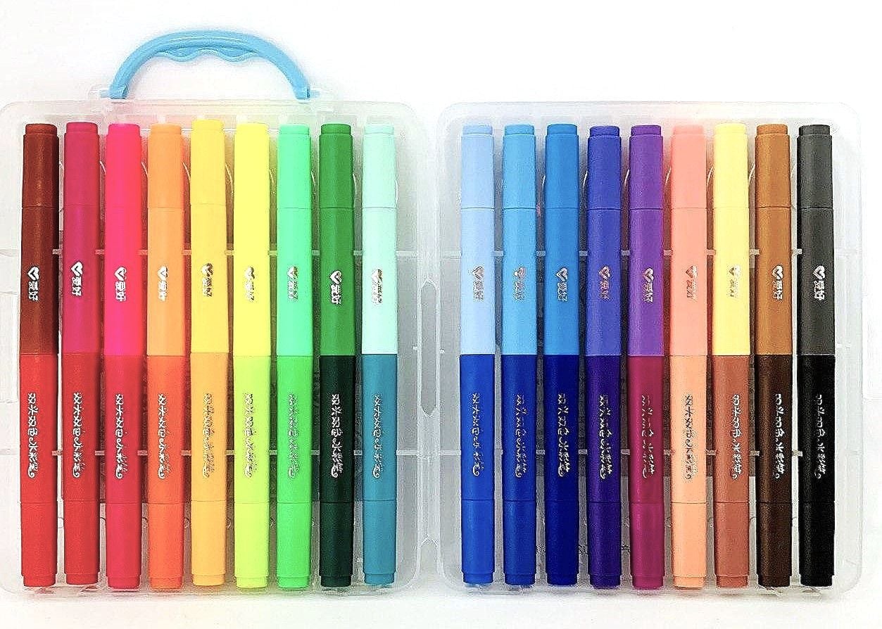 Фломастери 2х-сторонні 18 шт 36 кол на водяній основі (12 шт/уп) CP 607-18 AIHAO