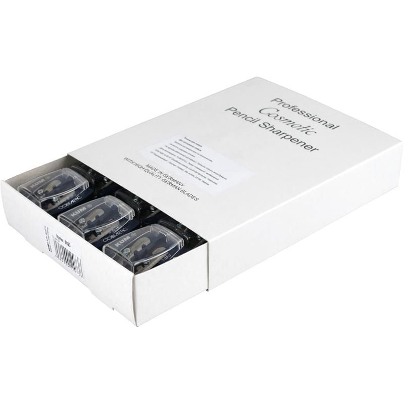 Чинка косметична подвійна з контейнером (12 шт/уп) 6023 KUM