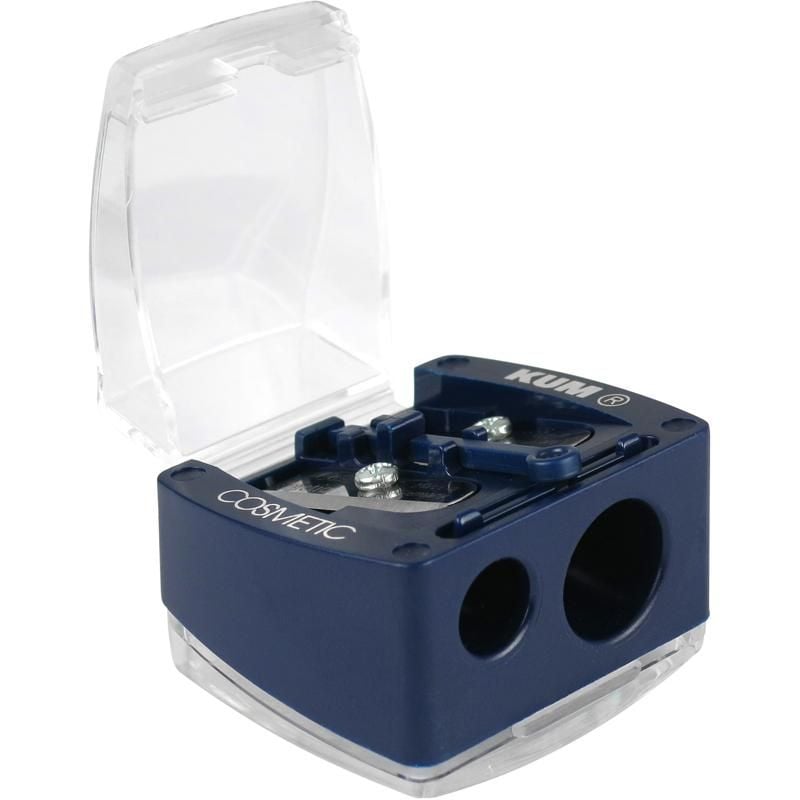 Чинка косметична подвійна з контейнером (12 шт/уп) 6023 KUM