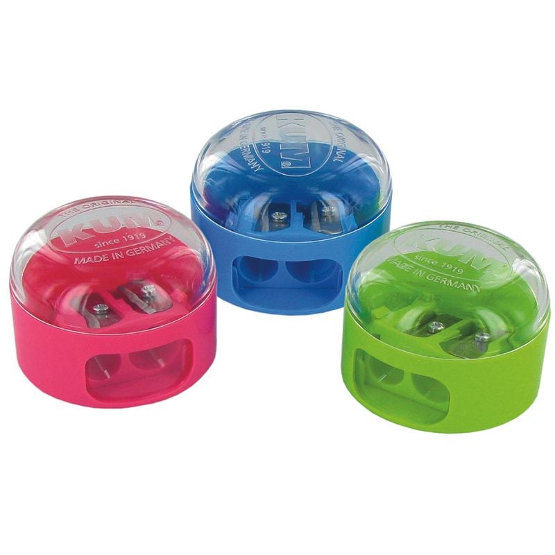 Чинка пластикова з контейнером подвійна 208K2 Pop KUM