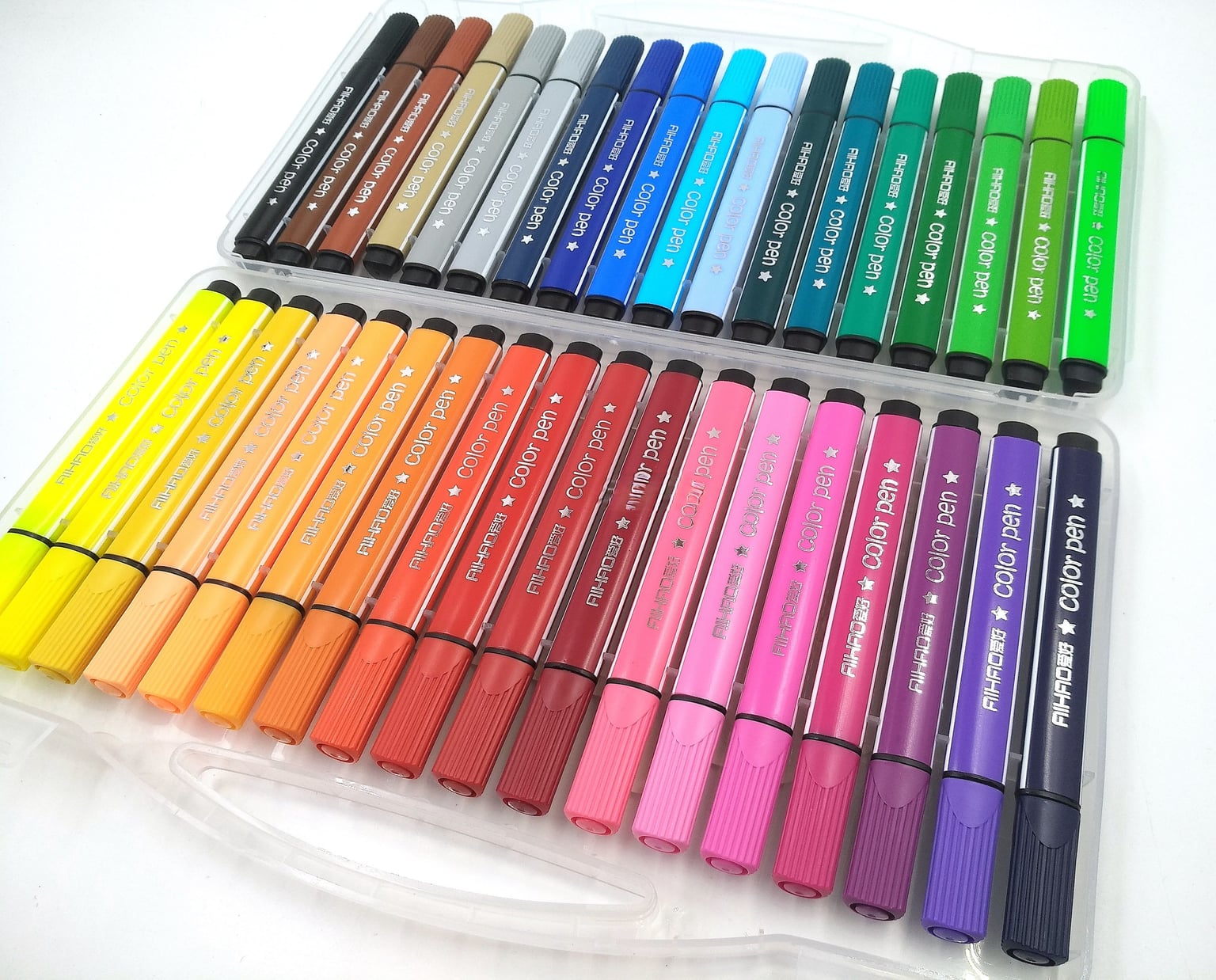 Фломастери 36кол трикутні в пластиковому боксі (48) 1996-36 AIHAO