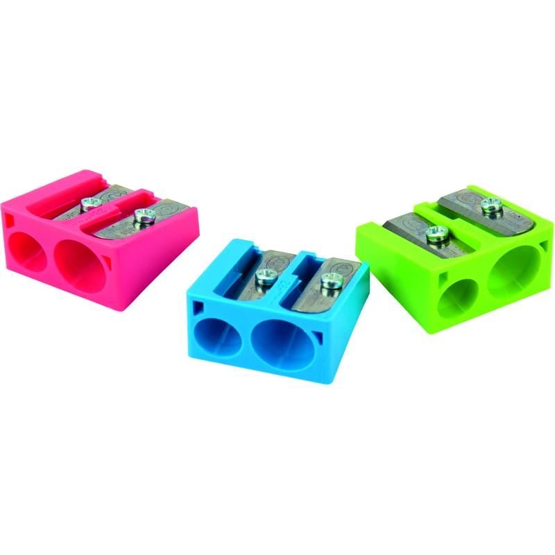 Чинка пластикова подвійна (24 шт/уп) 410К KUM