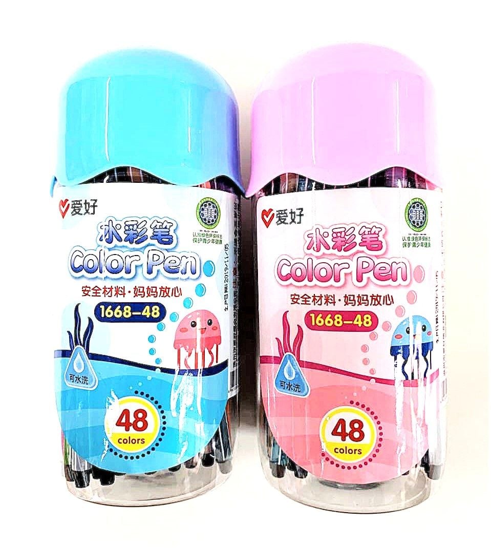 Фломастери 48 кол в пластиковому пеналі 1668-48 AIHAO