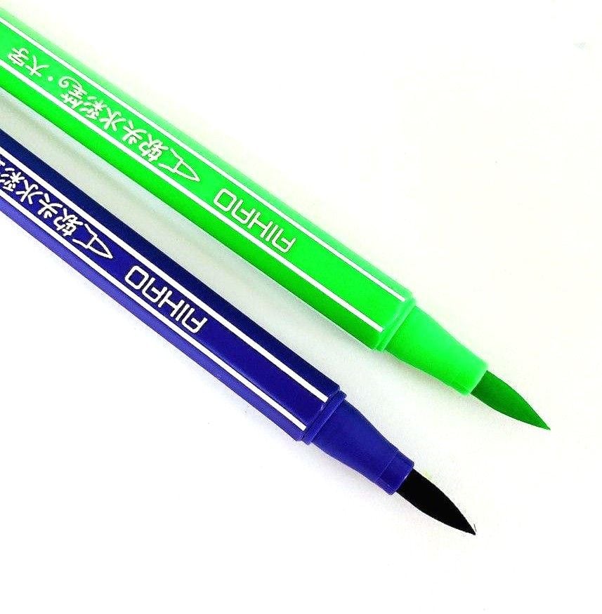 Фломастери для каліграфії в пластиковому кейсі 24 кол (9 шт/уп) 1555-24 AIHAO