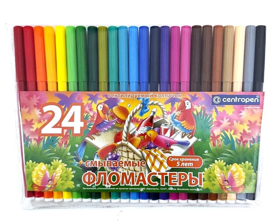 Фломастери змиваємі 24 кол Птахи 7790 2487 Centropen
