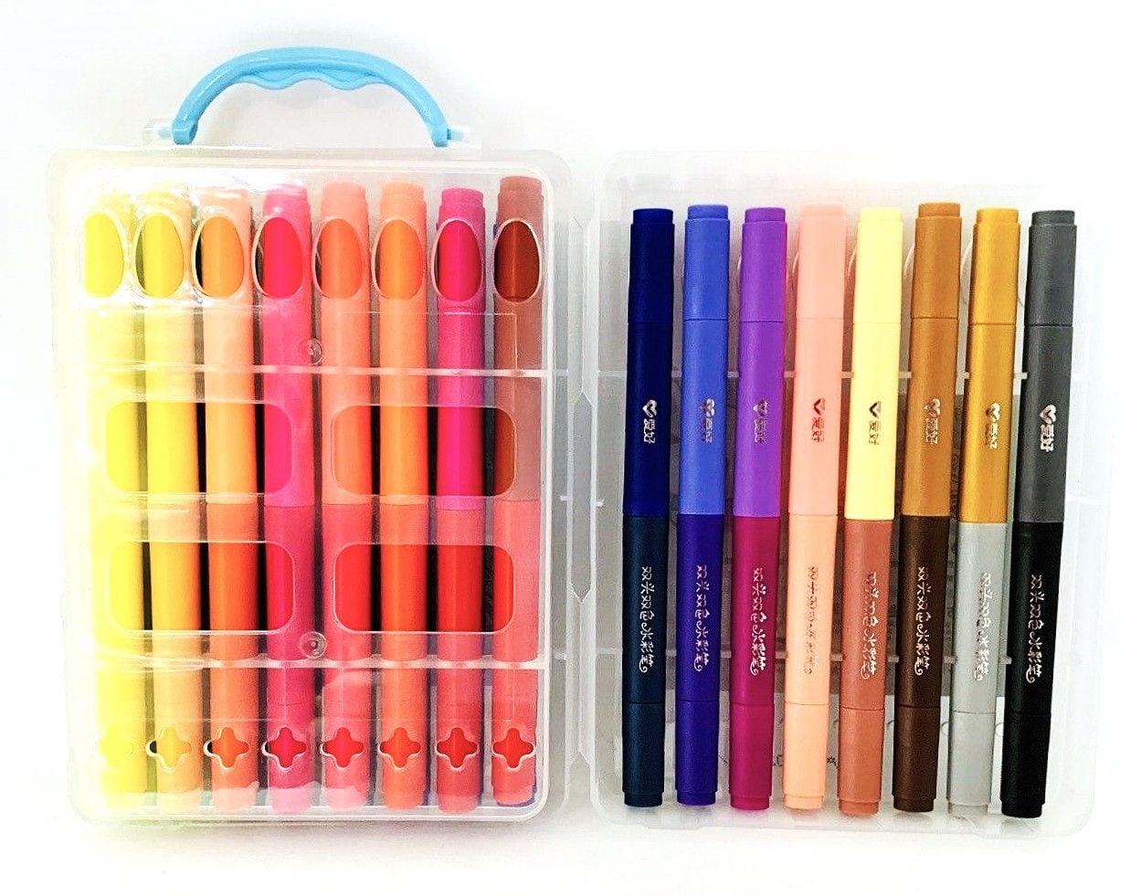 Фломастери 2х-сторонні 24 шт 48 кол на водяній основі CP 607-24 AIHAO