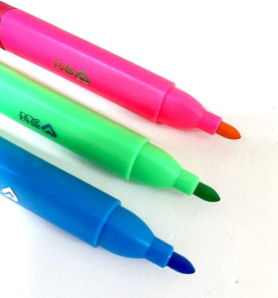 Фломастери 2х-сторонні 24 шт 48 кол на водяній основі CP 607-24 AIHAO