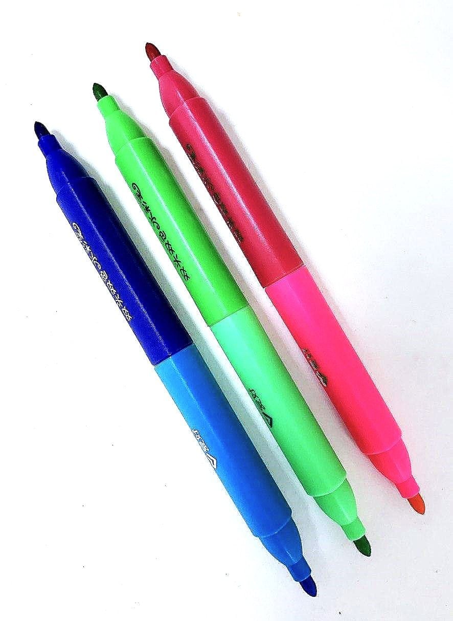 Фломастери 2х-сторонні 24 шт 48 кол на водяній основі CP 607-24 AIHAO